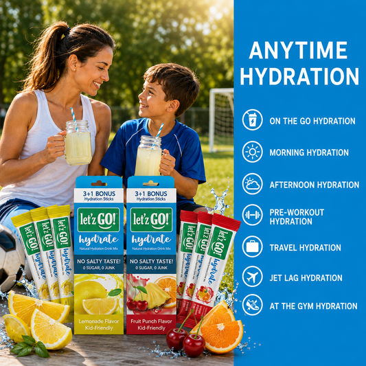 Hydration Variety Pack 8ct – Fruit Punch + Lemonade Electrolyte Drink Mix, 8 Count