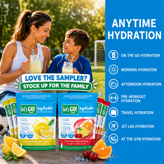 HYDRATION BUNDLE:  Fruit Punch (15ct)+ Lemonade (15ct) Hydration + Immunity Drink Mix