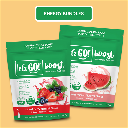 ENERGY BUNDLE:  Mixed Berry (15ct)+ Watermelon (15ct) Energy Boost + Immunity Drink Mix