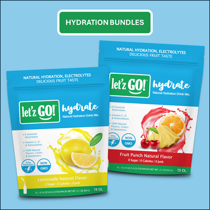HYDRATION BUNDLE:  Fruit Punch (15ct)+ Lemonade (15ct) Hydration + Immunity Drink Mix