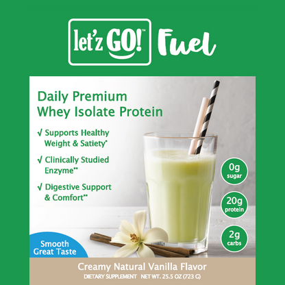 LET'Z GO 30 DAY FUEL KIT: PREMIUM PROTEIN + NATURAL ENERGY Drink Mix + FREE Shaker
