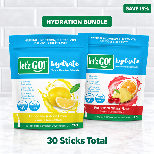 HYDRATION BUNDLE:  Fruit Punch (15ct)+ Lemonade (15ct) Hydration + Immunity Drink Mix