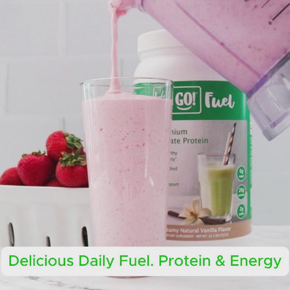 LET'Z GO 30 DAY FUEL KIT: PREMIUM PROTEIN + NATURAL ENERGY Drink Mix + FREE Shaker