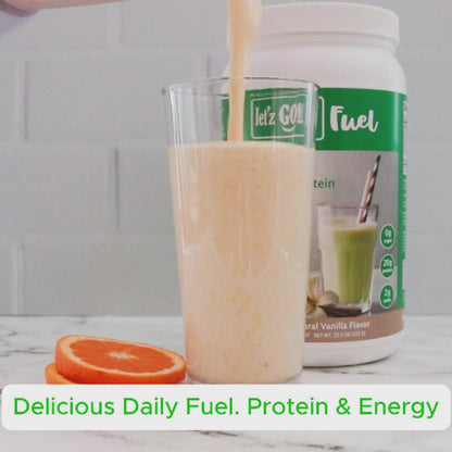 LET'Z GO 30 DAY FUEL KIT: PREMIUM PROTEIN + NATURAL ENERGY Drink Mix + FREE Shaker