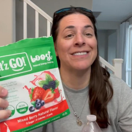 Natural energy drink mix for pre-workout boost